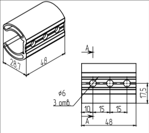 МП-4042 Закладная (Ø6мм) L=48мм